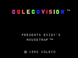 Mouse Trap title screen for Colecovision